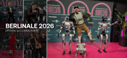 Humanoide Roboter von RoboticRental bei der Berlinale 2026 Opening & Closing Party im Prince Charles Club Berlin