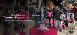 Echte Fotos vom Telekom Flagship Store Dortmund mit Unitree G1, RobotDog und NOVA im Live-Einsatz von RoboticRental