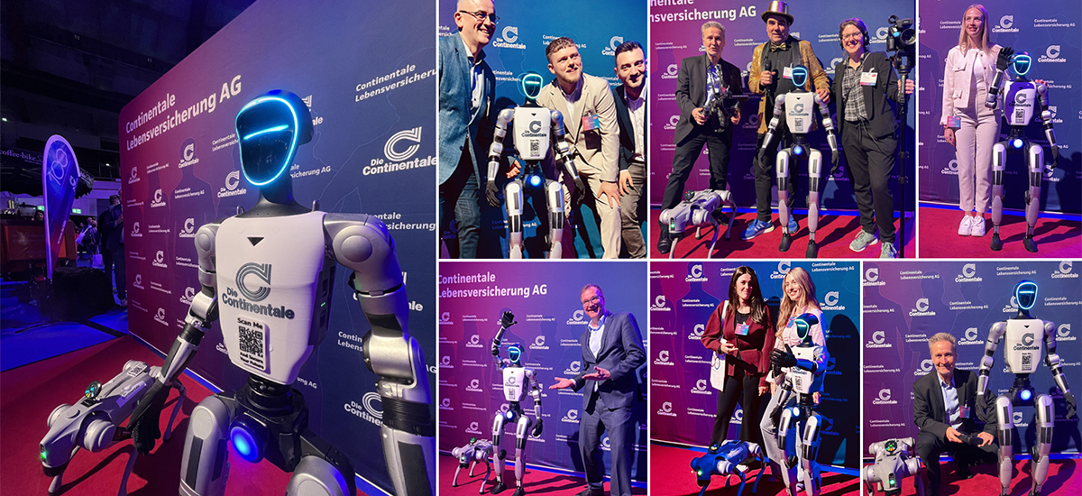 Humanoider Roboter und Robot Dog im Einsatz beim Continentale Agentur Forum Event in Dortmund
