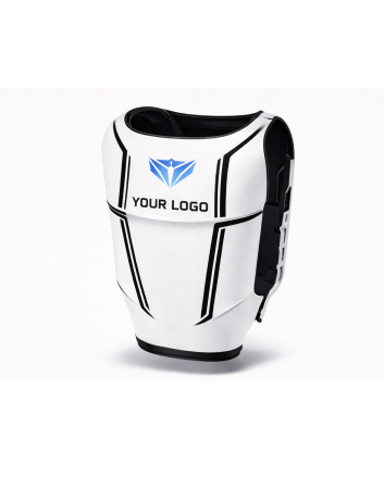 BOTANDO.ai White Edition Robot Branding Korpus in Weiß mit Logo-Platzierung auf der Frontfläche für Events und Corporate Branding