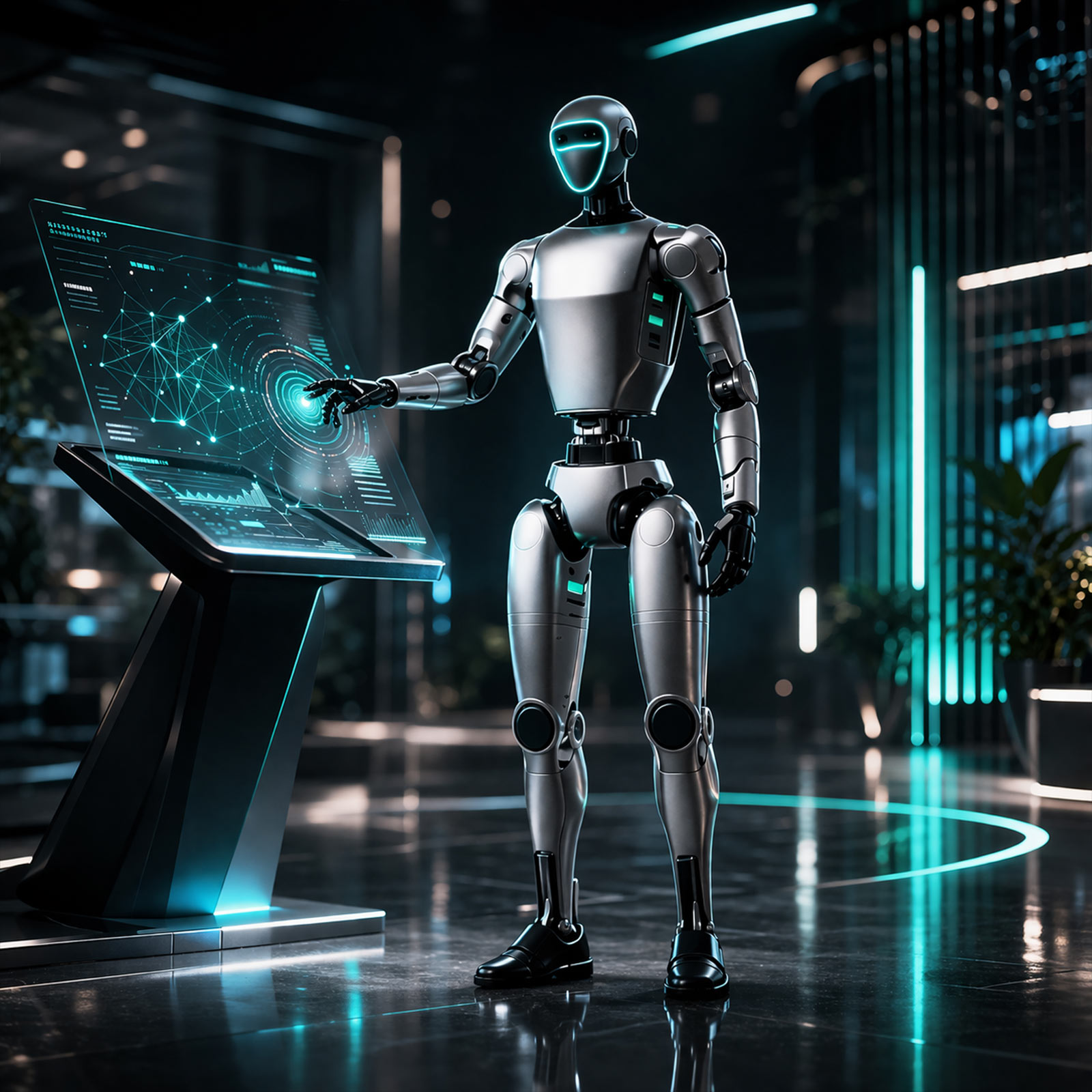 Digitale Interface-Visualisierung für die nächste Evolutionsstufe von RoboticRental