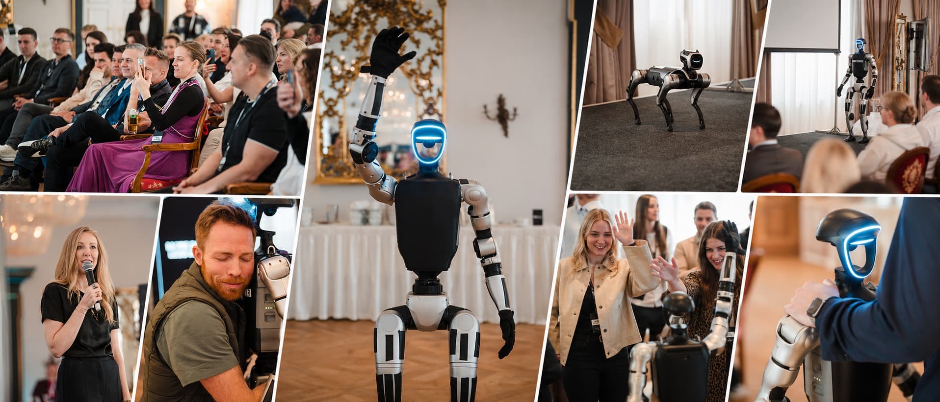Growth Marketer Summit 2026 Erfolgsstory mit humanoidem Roboter, Robot Dog und Publikum im Schloss Bensberg
