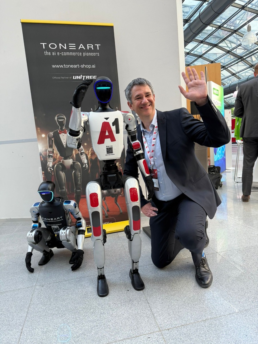 Unitree G1 Eventroboter Demo beim A1 Business Forum Wien