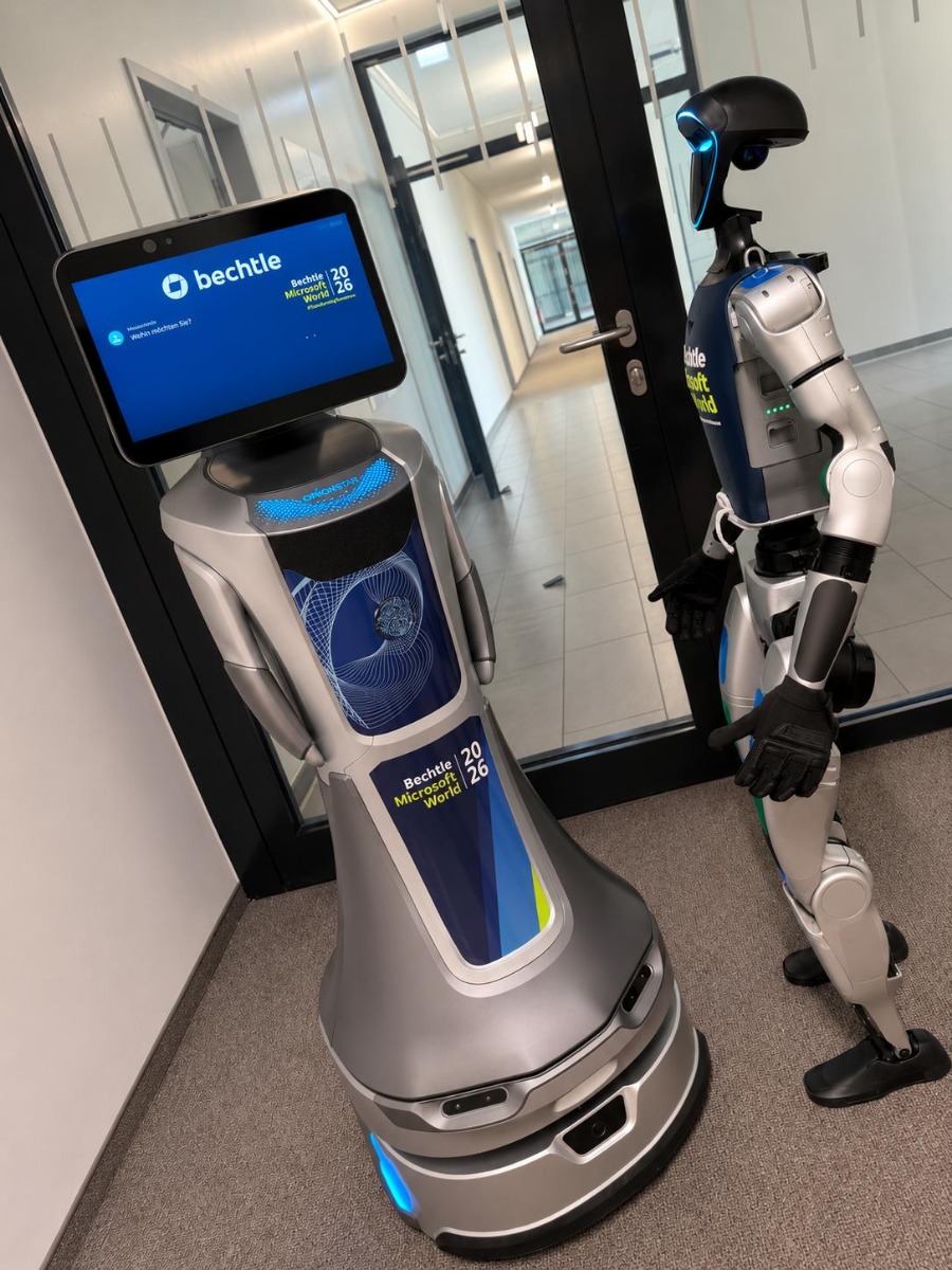 Service-Roboter und Unitree G1 im Demonstrationseinsatz bei Bechtle
