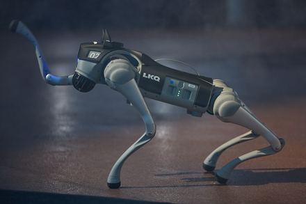 Roboterhund Seitenansicht beim LKQ Europe Premium Event 2026